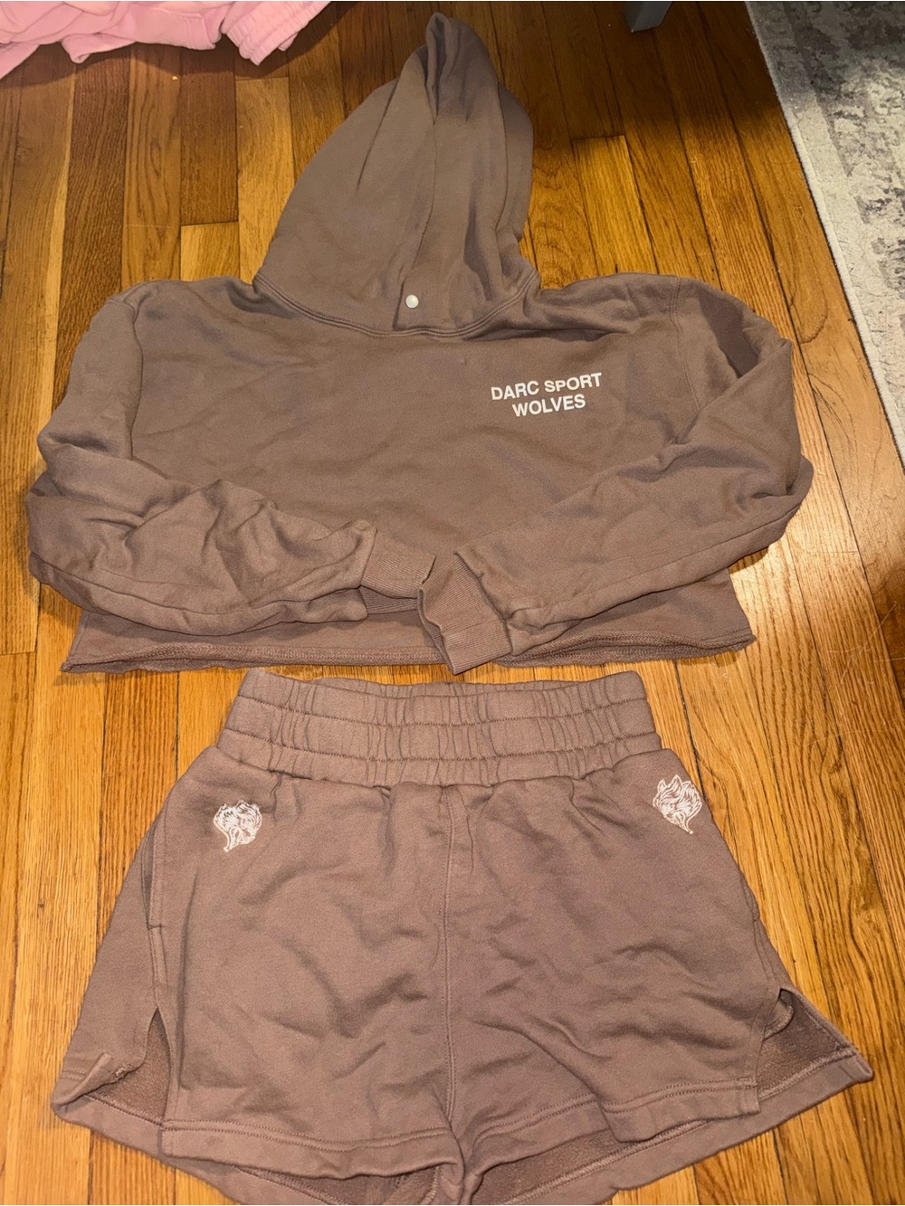Darc Sport Wolves Cropped Brown Hoodie